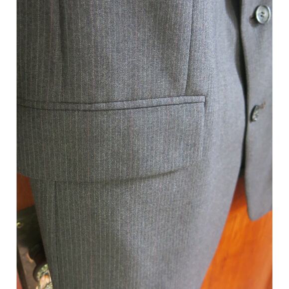 VINTAGE JOHNNY CARSON Suit Jacket/Sports Coat Size 46 Hamricks Gaffney SC Black - Picture 3 of 16